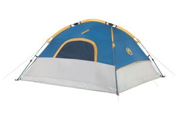 Image of Coleman Flatiron 4-Person Instant Dome Tent W/ Integrated Rainfly, Blue / Gray, 8 x 7 ft 2000024693