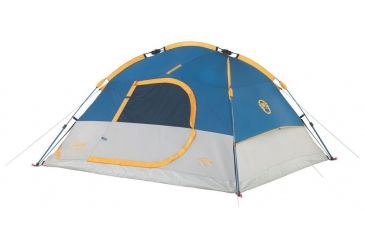 Image of Coleman Flatiron 4-Person Instant Dome Tent W/ Integrated Rainfly, Blue / Gray, 8 x 7 ft 2000024693