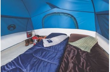 Image of Coleman Flatiron 4-Person Instant Dome Tent W/ Integrated Rainfly, Blue / Gray, 8 x 7 ft 2000024693