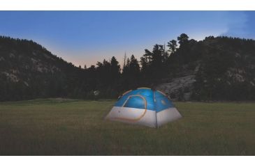 Image of Coleman Flatiron 4-Person Instant Dome Tent W/ Integrated Rainfly, Blue / Gray, 8 x 7 ft 2000024693
