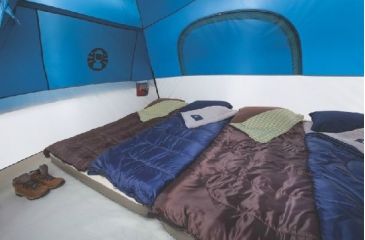 Image of Coleman Flatiron 6-Person Instant Dome Tent W/ Integrated Rainfly, Blue / Gray, 9 x 10 ft 2000024694