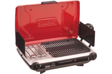 Image of Coleman Grill-Stove, Portable Propane, Red/Black 187471