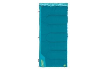 Image of Coleman Kid's 50 Rect Sleeping Bag, Glow In The Dark Design, Interior Tuck Pocket, Teal, 60 x 26 in 2000035901