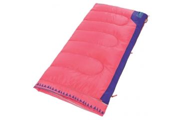 Image of Coleman Kid's 50 Rect Sleeping Bag, Glow In The Dark Design, Interior Tuck Pocket, Pink, 60 x 26 in 2000025289