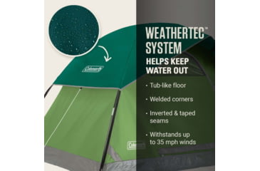 Image of Coleman Sundome Tent 9 X 7 4 Person Spruce Green