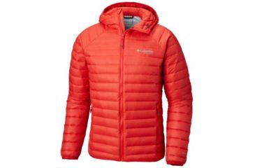 Image of Columbia Alpha Trail Down Hooded Jacket - Mens, Red Spark, Large, 1823151696-L