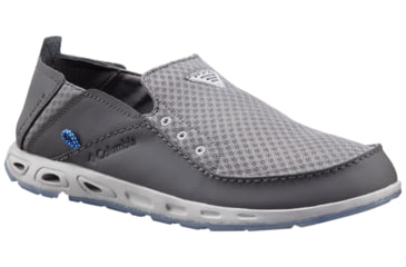 Image of Columbia Bahama Vent Marlin PFG Watersport Shoe - Men's-Light Grey/Vivid Blue-Medium-8