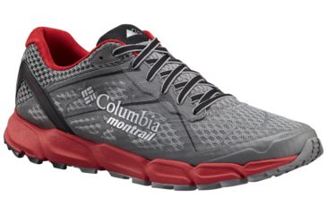 Image of Columbia Caldorado II Trail Running Shoe - Men's-Charcoal/Bright Red-Medium-10.5