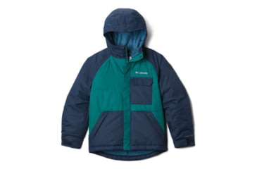 Image of Columbia Casual Slopes Jacket - Boys, Pine Green Heather, Coll Navy Heather, Extra Large, 1801301363-XL