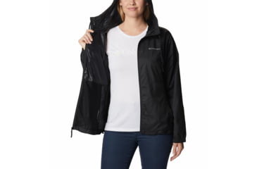 Image of Columbia Center Ridge Windbreaker Jacket - Womens, Black/Black, Small, 1809511013Black, BlackS