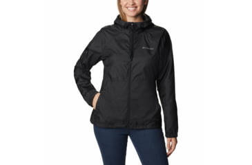 Image of Columbia Center Ridge Windbreaker Jacket - Womens, Black/Black, Small, 1809511013Black, BlackS