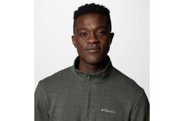 Image of Columbia Great Hart Mountain III Half Zip Sweatshirt - Mens, Greenscape Heather, Large, 1625231366-L