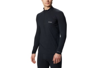 Image of Columbia Midweight Stretch Long Sleeve Half Zip, Black, 2XL - Mens, 1638571010-XXL