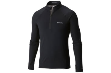 Image of Columbia Midweight Stretch Long Sleeve Half Zip - Mens, Black, Medium, 1638571010-M