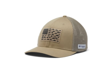 Image of Columbia PFG Mesh Fish Flag Ball Cap, Tusk, 2XL, 1836811220TuskXXL
