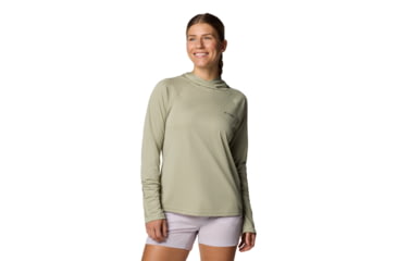 Image of Columbia PFG Tidal Tee II Hoodie - Womens, Smokey Sage, L, 2113691-381-L