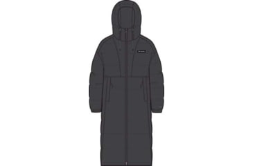 Image of Columbia Pike Lake III Long Jacket - Womens, Black, Small, 2133541-010-S