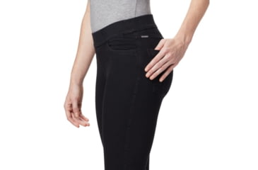 Image of Columbia Pinnacle Peak Twill Legging, Black Wash Denim, Extra Small, Regular Inseam - Womens, 1804091010-XS-R
