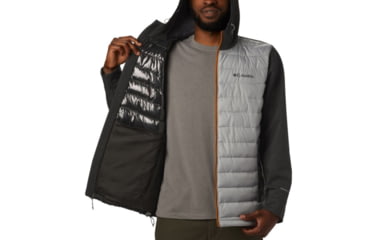 Image of Columbia Powder Lite Hybrid Jacket - Mens, Columbia Grey, Shark Heather, Medium, 1864631039-M