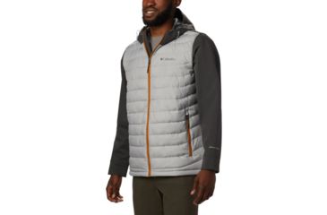 Image of Columbia Powder Lite Hybrid Jacket - Mens, Columbia Grey, Shark Heather, Medium, 1864631039-M