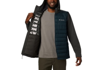 Image of Columbia Powder Lite Hybrid Jacket - Mens, Night Shadow, Shark Heather, Small, 1864631494-S