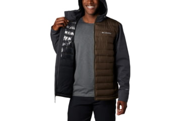 Image of Columbia Powder Lite Hybrid Jacket - Mens, Olive Green, Black Heather, Large, 1864631319-L
