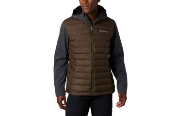 Image of Columbia Powder Lite Hybrid Jacket - Mens, Olive Green, Black Heather, Large, 1864631319-L