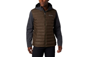 Image of Columbia Powder Lite Hybrid Jacket - Mens, Olive Green, Black Heather, Large, 1864631319-L