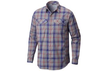 Image of Columbia Silver Ridge Lite Plaid Long Sleeve - Mens, Boulder Large Plaid, Extra Large, 1711581003-XL