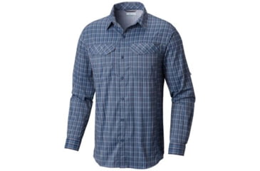 Image of Columbia Silver Ridge Lite Plaid Long Sleeve - Mens, Dark Mountain Plaid, Extra Large, 1711581479-XL
