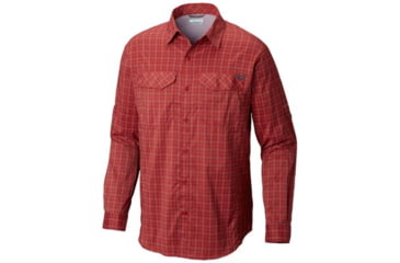 Image of Columbia Silver Ridge Lite Plaid Long Sleeve - Mens, Red Element Plaid, Large, 1711581611-L