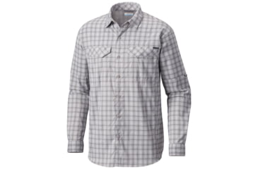 Image of Columbia Silver Ridge Lite Plaid Long Sleeve Shirt - Mens, Graphite Plaid, S, 1711581053S