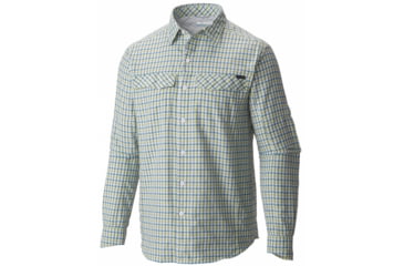 Image of Silver Ridge Plaid Long Sleeve Shirt - Mens-Napa Green Ripstop Plaid-XX-Large