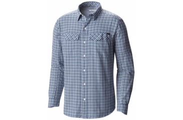 Image of Silver Ridge Plaid Long Sleeve Shirt - Mens-Night Tide-XX-Large