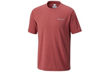 Image of Columbia Silver Ridge Zero Short Sleeve Shirt - Mens, Red Element Heather, S 1654361611S