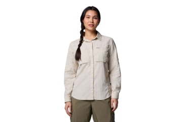Image of Columbia Skien Valley Long Sleeve Shirt - Womens, Dark Stone, Small, 2119281278-278-S