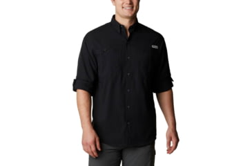 Image of Columbia Tamiami II Long Sleeve Shirt - Mens, Black, Extra Small, 128606-010-XS