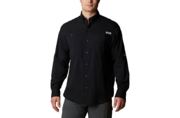 Image of Columbia Tamiami II Long Sleeve Shirt - Mens, Black, Extra Small, 128606-010-XS