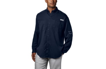Image of Columbia Tamiami II Long Sleeve Shirt - Mens, Collegiate Navy, Extra Small, 128606-464-XS