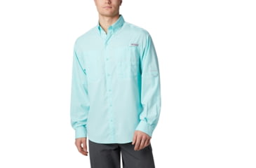 Image of Columbia Tamiami II Long Sleeve Shirt - Mens, Gulf Stream, Extra Small, 128606-499-XS
