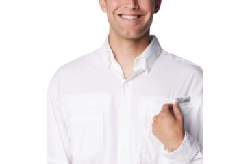 Image of Columbia Tamiami II Long Sleeve Shirt - Mens, White, Extra Small, 128606-100-XS