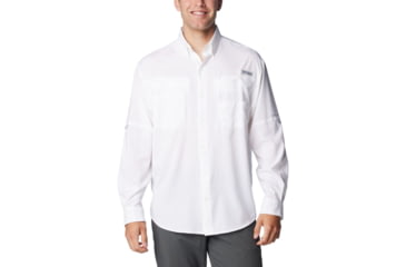 Image of Columbia Tamiami II Long Sleeve Shirt - Mens, White, Extra Small, 128606-100-XS