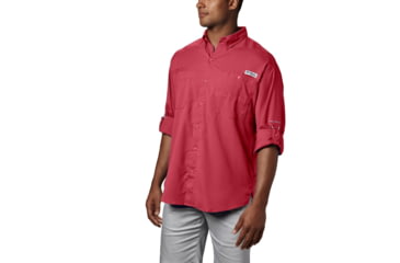 Image of Columbia Tamiami II LS Shirt, Sunset Red, Extra Small - Mens, 1286061683-XS