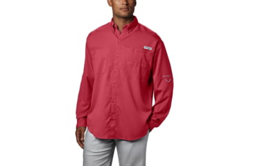 Image of Columbia Tamiami II Long Sleeve Shirt - Men's, Sunset Red, Extra Small, 1286061683Sunset RedXS