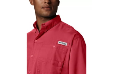 Image of Columbia Tamiami II SS Shirt, Sunset Red, Extra Small - Mens, 1287051683-XS