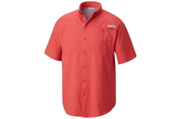 Image of Columbia Tamiami II SS Shirt, Sunset Red, Extra Small - Mens, 1287051683-XS