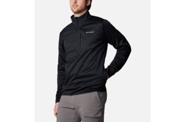 Image of Columbia Tech Fleece Half Zip Jacket - Mens, Black, Small, 2095631010-S