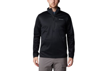 Image of Columbia Tech Fleece Half Zip Jacket - Mens, Black, Small, 2095631010-S