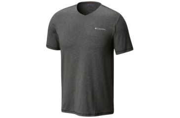 Image of Columbia Tech Trail V-Neck Shirt - Mens, Shark, M 1738991011M
