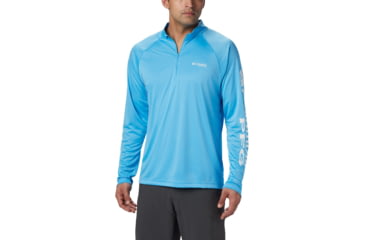Image of Columbia Terminal Tackle 1/4 Zip Jacket - Mens, Riptide, White, 2XL, 175682-463-XXL